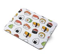 Destination Vinyl ltd Divertente Sushi Giapponese Cartoni animati Giappone Cibo Flessibile Rettangolo 5mm Tappetino Per Mouse In Gomma Ufficio Casa Novità Stampato Accessorio Da Scrivania #170093