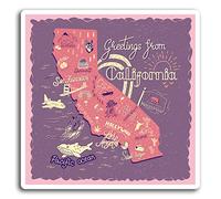DestinationVinyl 2 x 10cm California USA dell'America Vinile Stickers - Autoadesivo del Computer Portatile Deposito # 19577 (10cm)
