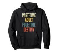 Destiny Personalized Retro Girls Part-Time Destiny Name Felpa con Cappuccio