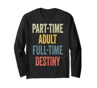Destiny Personalized Retro Girls Part-Time Destiny Name Maglia a Manica