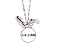 Destiny Takes A Hand, collana con ciondolo a forma di coniglietto in stile art déco, idea regalo