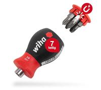 Wiha Cacciavite con caricatore magnetico di punte Pozidriv, Phillips con 6 punte, stubby, 1/4" in blister Quantità:1