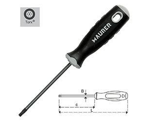 Destornillador Maurer Torx Inviolable 30 x 115 mm.