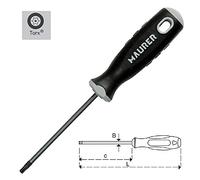 Destornillador Maurer Torx Inviolable 6 x 80 mm.