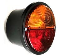 Destra Rotondo Luce Posteriore con Lampeggiatore ⌀ 132 Trattore Oldtimer 12V 24V