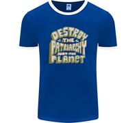 Destroy Patriarchy Non Il Planet Climate Change Uomo Ringer Fotl