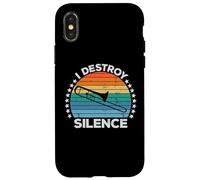 Destroy Silence Brass Instrument Trombone Player Trombonist Custodia per iPhone X/XS