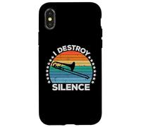 Destroy Silence Brass Instrument Trombone Player Trombonist Custodia per iPhone X/XS