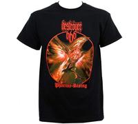 Destroyer 666 Band Phoenix Rising Pullover Men's Crewneck T-Shirt Short Sleeve Top Unisex Pure Cotton Tee Black L