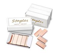 Desuibao 6000 punti metallici 24/6, colorati, oro rosa, graffette per cucitrice, 50 spilli per striscia, 6 scatole