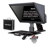 Desview T12S Teleprompter Teleprompter in lega di alluminio da 12,9 pollici, ad alto display in metallo con telecomando APP Compatibile con iPad, smartphone per fotocamere DSLR