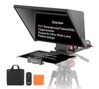 Desview Teleprompter P17 pollici lega di alluminio - 70/30 vetro divisore parasole, telecomando Bluetooth e pedale pedale, supporto app per DSLR/smartphone/tablet