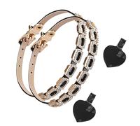 Detachable Ankle Straps | Detachable Ankle Rhinestone Belt | Elasticated High Heels Anti-Loose Shoelace For Lady, Dressmaker, Girls Style Effortlessly By Sticking It Onto Your Shoes. Its Ingen, Nero