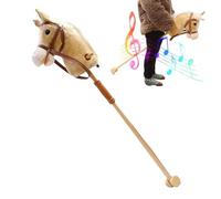 Detachable Children's Toy Horse - Imaginative Western Play | Creative Cartoon Horse Head Riding Stick | Ideal for Holiday Ğîfts and Birthdays, Features Realistic Neighing and Cowboy Music