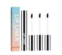 Detachable Lip Liner, 3Pcs Peel Off Lip Liner Tattoo, Lip Stain Peel Off, Lip Tattoo Peel Off, Long Lasting, Waterproof, Transfer-proof, Highly Pigmented Color, for All Skin Types (3 Color)