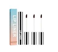 Detachable Lip Liner, 3Pcs Peel Off Lip Liner Tattoo, Lip Stain Peel Off, Lip Tattoo Peel Off, Long Lasting, Waterproof, Transfer-proof, Highly Pigmented Color, for All Skin Types (Dark Brown)