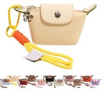 Detachable Nylon Wrist Strap Coin Purse, Mini Nylon Dumpling Bag, Women’s Cute Change Purse Wallet, Decorative Bag(Yellow)