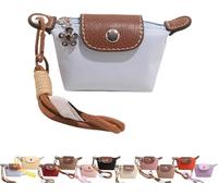 Detachable Nylon Wrist Strap Coin Purse, Mini Nylon Dumpling Bag, Women’s Cute Change Purse Wallet, Decorative Bag(Light Blue)