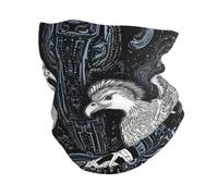 Detailed Black And White Bird Illustration Symmetrical Uomo Donna Sciarpa A Tubo Multiuso Decorazione Facciale Protezione UV Headwrap per Yoga Campeggio Escursionismo