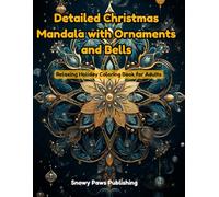 Detailed Christmas mandala with ornaments and bells