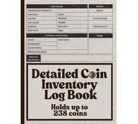 Detailed Coin Inventory Log Book: Coin Organizer | Coin Collecting Checklist | A practical tool to document condition, track value, record origin, and ... your collection professionally organized.