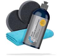 detailmate Koch Chemie Protect Leather Care - Set per la cura della pelle, 500 ml, 2 applicatori + panno in microfibra multiuso 40 x 40 cm