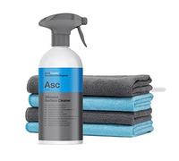 detailmate Set di pulizia per auto, Koch Chemie Allround Surface Cleaner 0,5L - Detergente per tutte le superfici - Superficie liscia, acciaio inossidabile, plastica, pelle + 4 panni microfibra