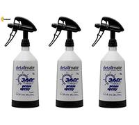 Detailmate Set Made by Kwazar 3 Mercury Super PRO+ 360 gradi Viton Spray Double Action Trigger, scala trasparente, base di supporto, 1 litro scuro