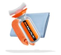 detailmate Sigillante per fari, visiera per casco e parabrezza moto, set Soft99 Glaco Blave 70 ml per vetro e plastica + microfibra 40 x 40 cm 270 GSM per la pulizia del vetro senza striature