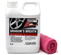 detailmate ValetPro Dragons Breath - Detergente per cerchioni, tanica da 1 l, con panno in microfibra incluso, 40 x 40 cm