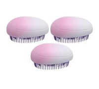 Detangling Hair Brush 3 Pack | Elastic Strands for Wet & Dry Hair | Scalp Massage Comb for Home/Travel | Grape Purple Gradient