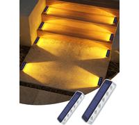 DetarZinLED Luce Solare LED Esterno 2 Pezzi Luci Solari Esterno Giardino IP68