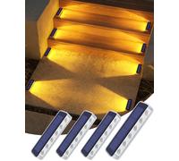 DetarZinLED Luci Solari da Giardino, 4 Pezzi Luce Solare LED Esterno, IP68 Imper