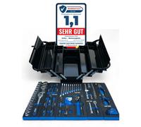 DeTec Cassetta Attrezzi 96 Pezzi, Nero, Metallo, 5 Cassetti, Carrello