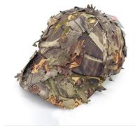 DETECH 3D Leafy Camouflage Ghillie Caccia Pesca Cappelli Army War Games Camo Parasole Cappello da Baseball Unisex, Baseball Brown