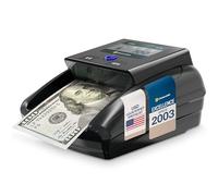 Detectalia D7T+ Rilevatore di banconote false con 100% rilevamento, 5 sistemi di rilevamento per 3 valute EUR, GBP, USD e Display a colori TFT