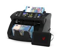 Detectalia V1 Macchina Conta Banconote Classificate con Rilevamento UV/MG/IR/MT/DD, Schermo TFT 3,5” + Display Esterno, Valore Totale, Lotto e Somma, 1000 Banconote/Minuto, Multivaluta