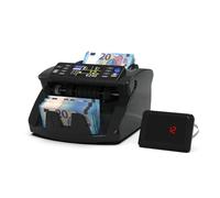 Detectalia V10 Macchina Conta Banconote con Rilevamento UV/MG/IR/MT/DD, Schermo TFT 3,5” + Display Esterno, Valore Totale, Lotto e Somma, 1000 Banconote/Minuto, Multivaluta