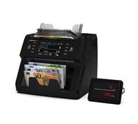 Detectalia V30 Macchina Conta Banconote Professionale con Doppio CIS, Touchscreen 4,5” + Display Esterno, Lettura Serie, Conteggio Misto Multivaluta, 1200 Banconote/Minuto