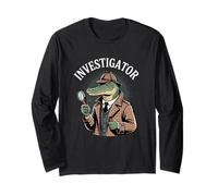 Detective Alligator Meme Investigator Maglia a Manica