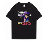 Detective Case Conan Maglietta Unisex Anime Stampa Casual Manica Corta Estate Collo Rotondo Top Conan Edogawa Tee