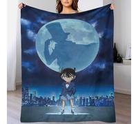 Detective Conan Peluche Coperte Copriletto Leggero Regalo 3D Stampa Coperta Divano Poltrona Letto Per Adulti Bambini Altamente Deco Regali Divertenti 40x50inch(100x130cm)