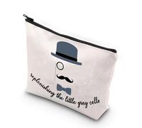 Detective Makeup Bag Detective Fans Regali Rifornimento The Little Grey Cells Poirot Baffi Regali, Rifornimento del Regno Unito