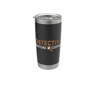 Detective prima dell'indagine sul caffè amante del caffè Detective Bicchiere termico in acciaio inox doppia parete