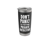 Detective privato Bicchiere termico in acciaio inox doppia parete