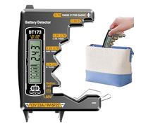 Detector de voltaje batería - Probador doméstico preciso | Compatible D C AA N 9V botón 3.7V | Ideal para mandos a distancia, juguetes, hogar, coche y exterior | Medición segura y rápida