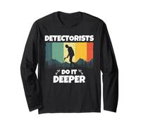 Detectorists Do It Deeper Metal Detecting Treasure Hunting Maglia a Manica