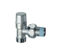 Detentore a squadra cromato cappuccio in ottone, attacco Tubo Rame 3/8" - Far