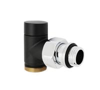 DETENTORE A SQUADRA TONDERA LIGHT 1/2" Nero Valvole Detentori Radiatori