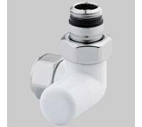DETENTORE D'ARREDO AD ANGOLO DX BIANCO - 1/2 x 24-19